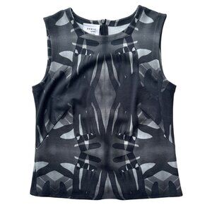 Akris Punto Womens  Size US 10 Medium to LArge sleeveless Black gray  Top